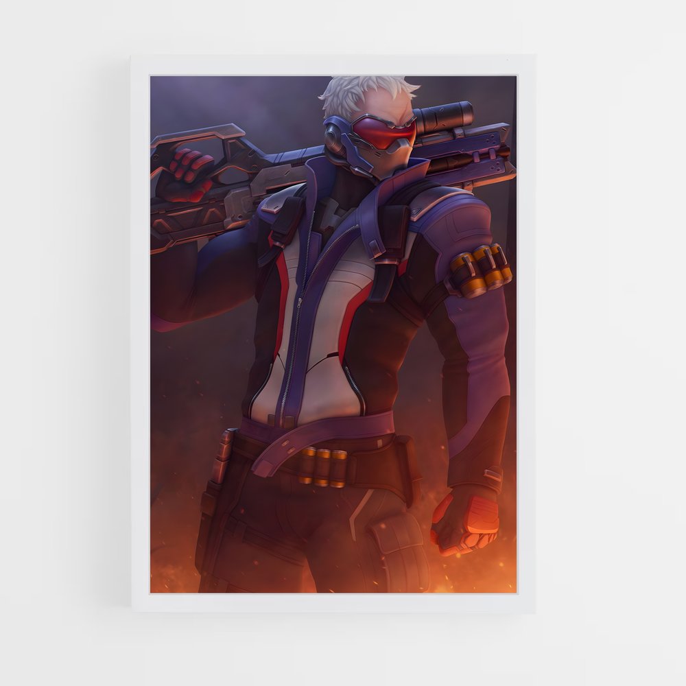 Poster Soldier in Action – affiche Overwatch (vue 3)